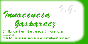 innocencia gasparecz business card